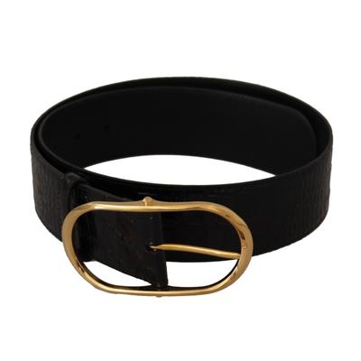 Goldfarbener Schnallengurtel aus gepragtem Leder Image