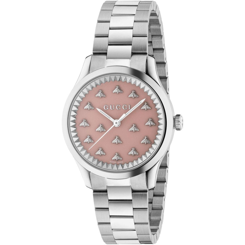 Gucci YA1265033 G-Timeless Rosa Zifferblatt Damenuhr Image