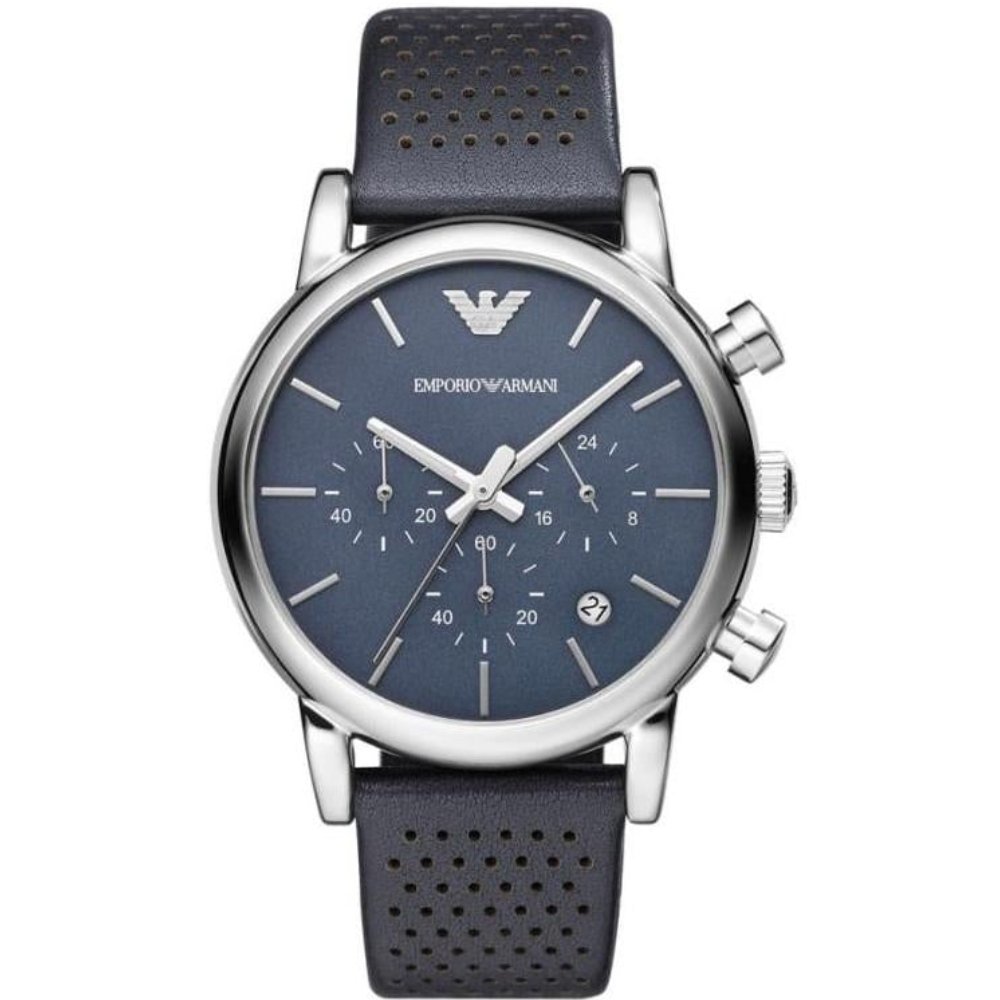 Emporio Armani AR1736 Blauer Chronograph Herrenuhr Image