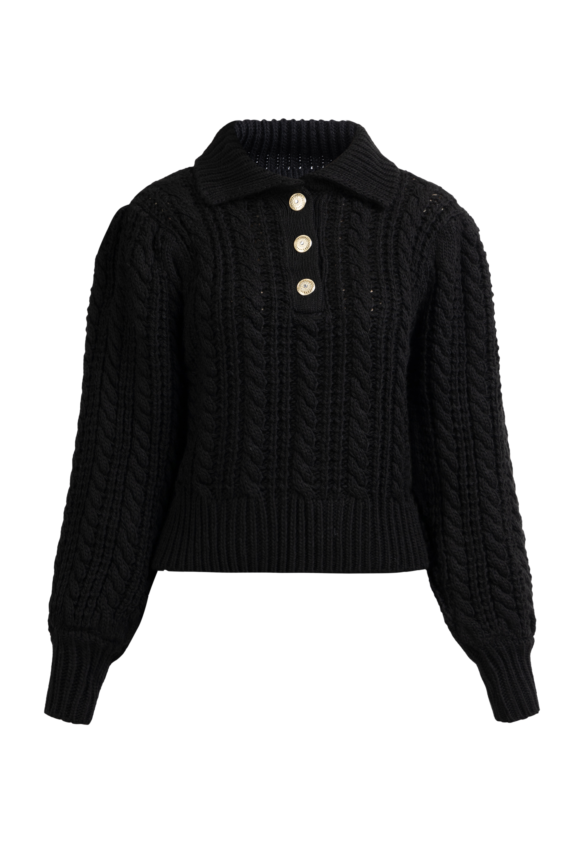Dreimaster Strick Pullover Damen SCHWARZ Image