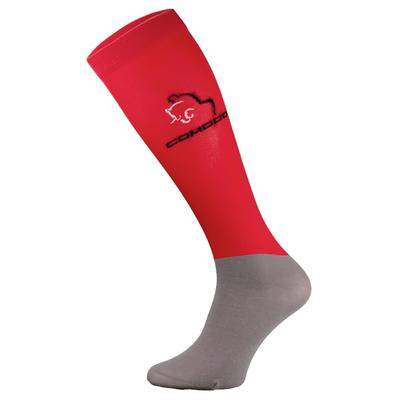 COMODO - Femme Chaussettes Equitation | Chaussettes Hautes Longues pour Eté - Rouge Image