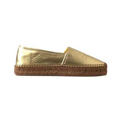 Leder-Loafer Espadrille-Schuhe