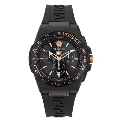 Versace Greca Extreme Chrono Schwarz Herren Armbanduhr VE7H00323