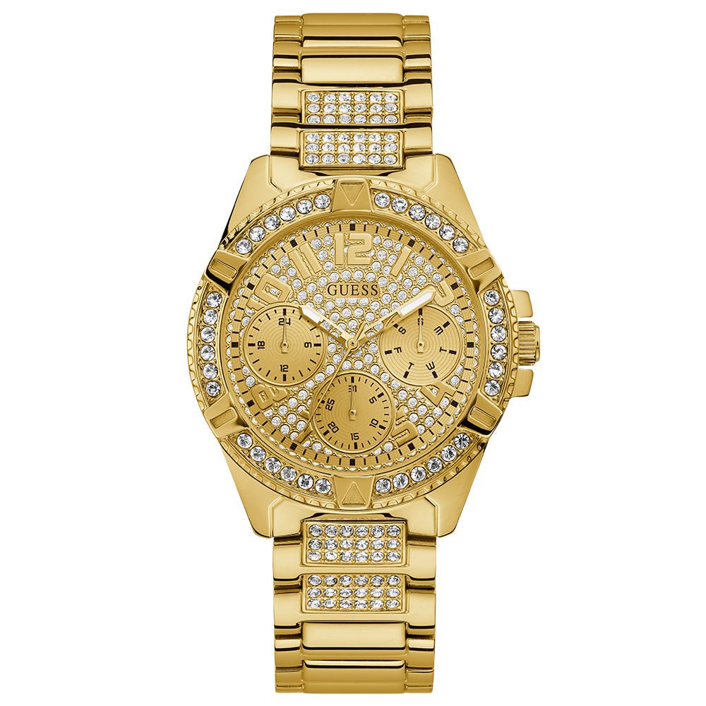 Guess W1156L2 Damen Gold Uhr mit Kristallen Image