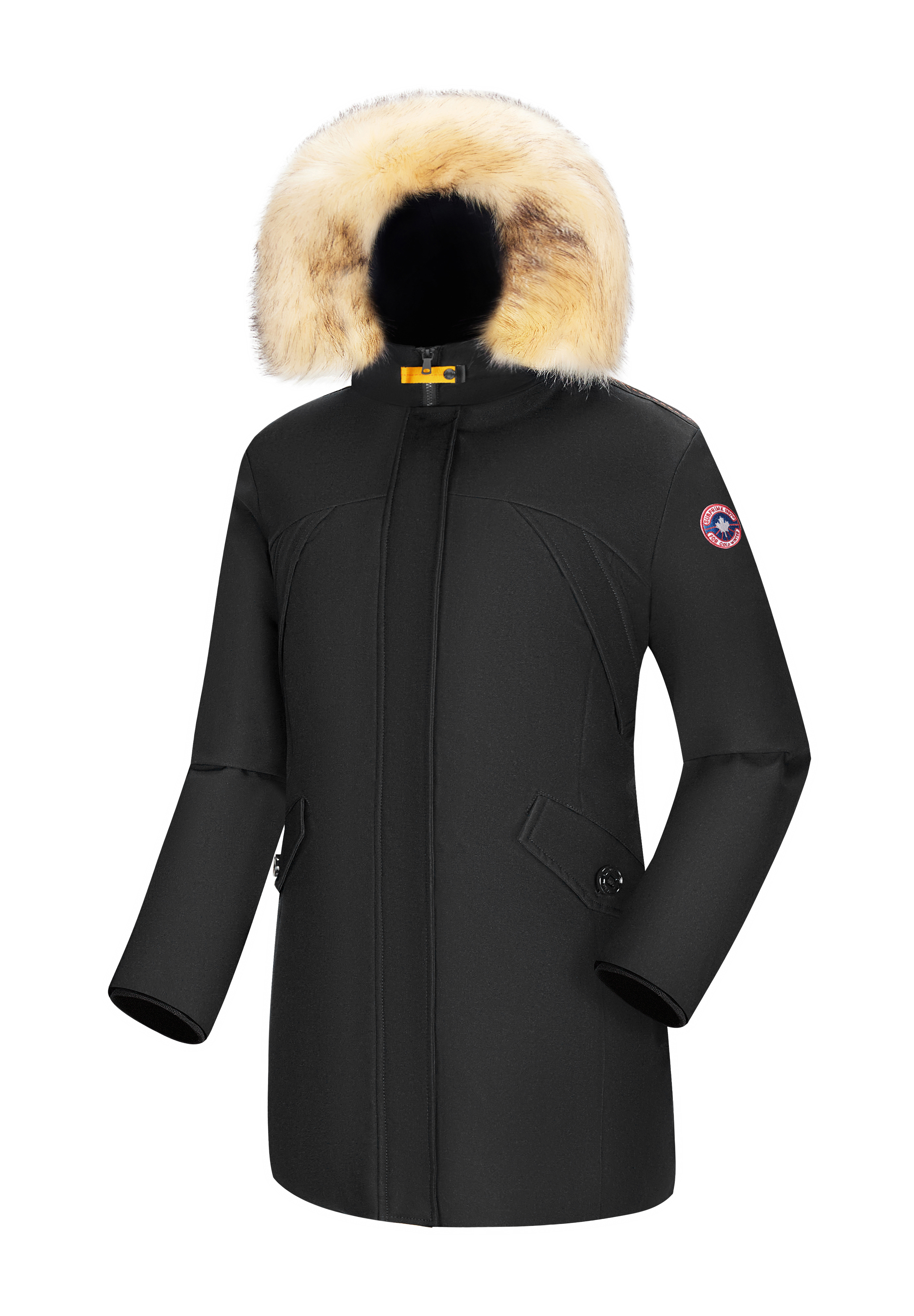Subprime Parka für Frauen. Der Parka ist aus hochwertigem Polyester gefertigt und hat ein warmes Innenfutter. Ideal für die kalten Wintermonate. Der Pelzkragen ist aus Kunstfell und abnehmbar. Die Jacke verfügt über einen Auf- und... Image