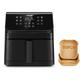 Friggitrice ad aria Premium ii Chef Edition 6,2 litri nero + Pack 50 carte - Cosori