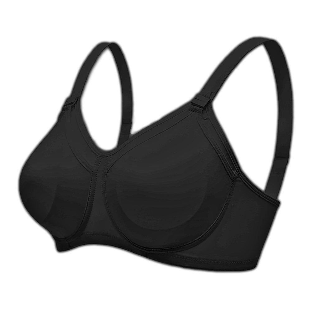 MYSANITY® Reggiseno Allattamento Cotone Preformato Coppa C Nero 1 St