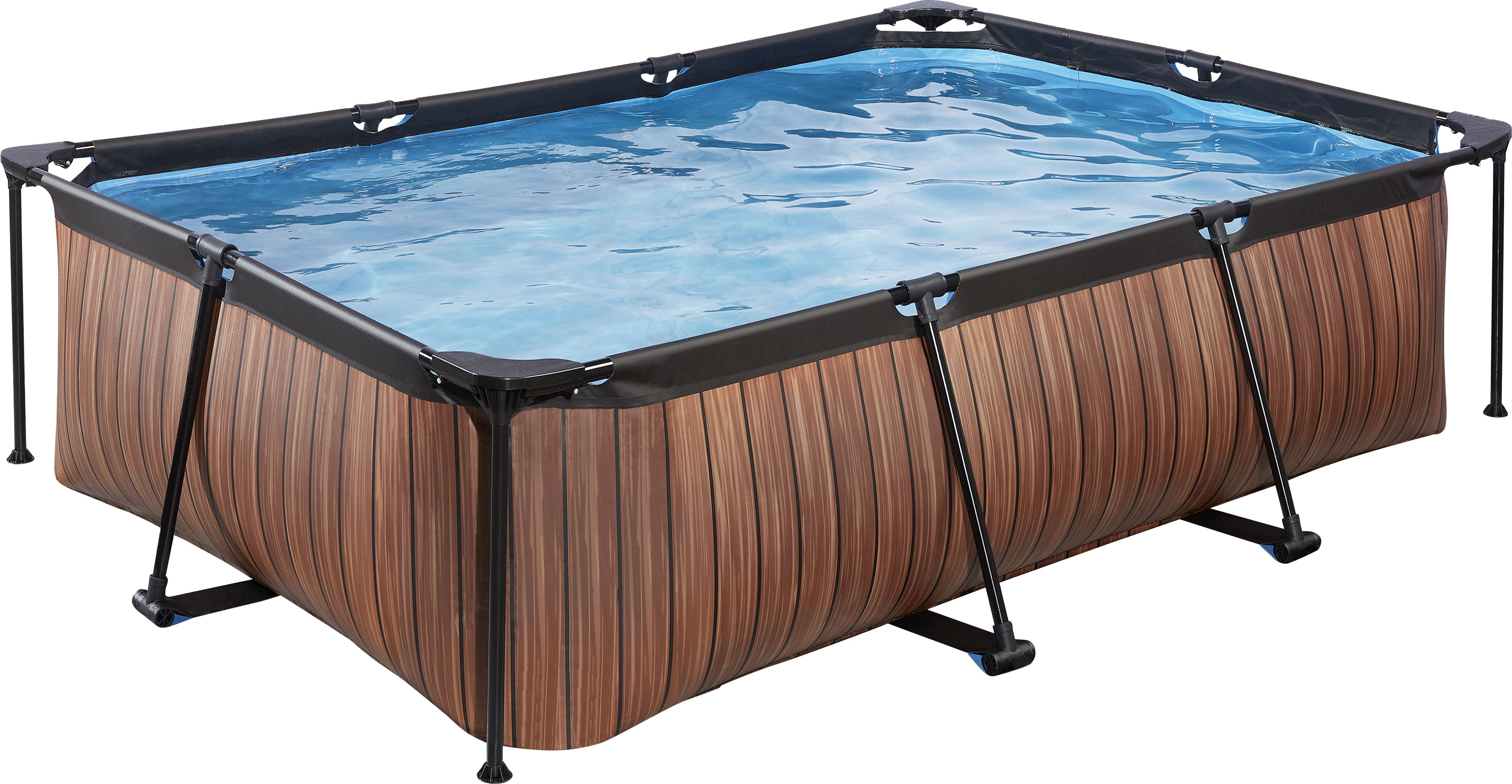 Framepool EXIT, braun, B:150cm H:65cm L:220cm, Schwimmbecken, BxLxH: 150x220x65 cm, mit Kartuschenfilter Image