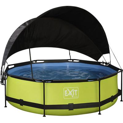 Framepool EXIT "inkl. Sonnensegel", grün, H:76cm Ø:300cm, Schwimmbecken, ØxH: 300x76 cm, mit Kartuschenfilterpumpe und Sonnensegel Image