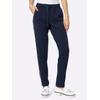 Schlupfhose HEINE, Damen, Gr. 50, Normalgrößen, blau (marine), 63% Polyester, 33% Viskose, 4% Elasthan, unifarben, lang, Hosen