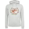 Kapuzenpullover F4NT4STIC "Christmas Hippie Santa And Reindeer", Damen, Gr. S, grau (erdgrau), Obermaterial: 65% Baumwolle, 35% Polyester, casual, relaxed fit, Langarm, Pullover, Premium Qualität