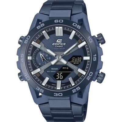 Smartwatch CASIO EDIFICE, blau, Smartwatches, Armbanduhr, Herrenuhr, Edelstahlarmband, Bluetooth,bis 10 bar wasserd. Image