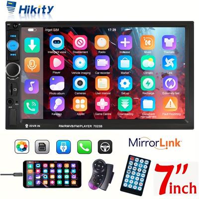 TEMU Hikity [ ] Double Din Car Phone , 7- Hd Touchscreen Car Mp5 , Fm Car