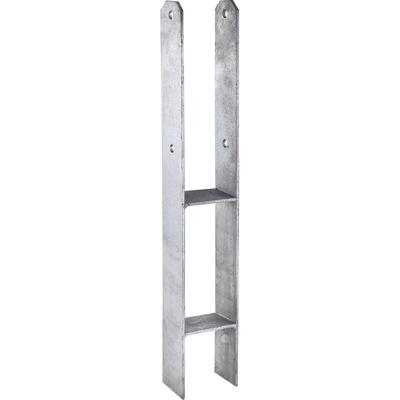 Pfostenträger Pfostenanker H-Anker 91x600x60x5mm feuerverzinkt Pfosten Zaunpfosten Image