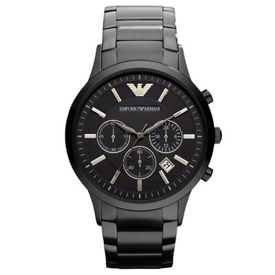 Elegante Herrenuhr der Marke Armani. Die Uhr hat ein Armband, das auch kleiner gemacht werden kann, das Gehäuse hat einen Durchmesser von 43 mm und das Uhrwerk ist Quarz. Marke: ArmaniModellname: AR2453 (43mm)Kategorie: HerrenuhrMaterialien:... Image