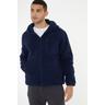 Threadbare Mens Navy 'Zeke' Zip Through Borg Hoodie - Size 2XL | Threadbare Sale | Discount Designer Brands