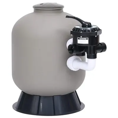 6-Way Side Mount Pool Sand Filter - Durable Gray Design for Efficient Water Filtration