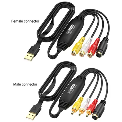 USB Video Capture Card VHS TV DVD VCR VHS To Digital Converter USB To AV Video Audio Capture Adapter