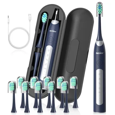 SEJOY Oral Cleaning Personal Sonic Electric Toothbrush Care Appliances IPX7 5 Modes Smart