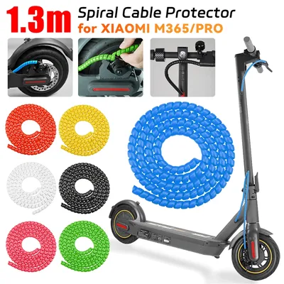 1.3m Spiral Cable Protector Line Flexible Line Organizer Pipe Protection for XIAOMI M365 Pro 2