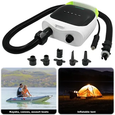 Electric Air Pump 20PSI Paddle Board Pump Dual Stage Inflation Auto-Off Portable SUP Pump for