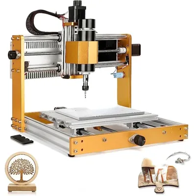 PRO MAX CNC Machine 500W All-Metal CNC Router Machine 3 Axis Limit Switches & Emergency-Stop with