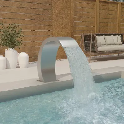 Stainless Steel 304 Pool Fountain - 8.7x23.6x27.6 Outdoor Water Feature