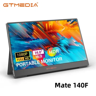 GTMEDIA 14Inch 1920*1080 IPS FHD Portable Monitor Travel Gaming Display Extender Screen for Laptop