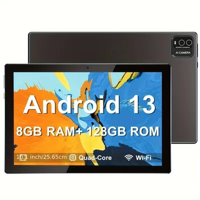 Android 13 Tablet 2024 New 10-inch Tablet 4GB+4GB RAM + 128GB ROM + 1TB Expansion, RK3562 Quad Core,