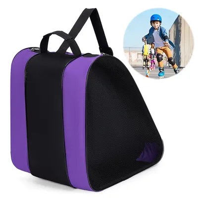 Roller Skate Bag Ice Skate Shoes Bag Oxford Cloth Skiing Roller Skate Storage Bag Multi-Compartments