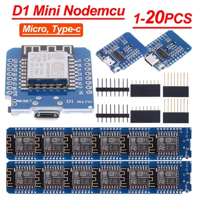 D1 Mini Nodemcu Lua WIFI Expansion Board ESP8266 ESP-12 ESP-12F CH340G V2 USB Support OTA Launch