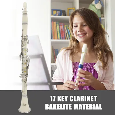 Bb Clarinet 17 Keys with Case Woodwind Instrument Student Adult Exam Musical Instrument Set for