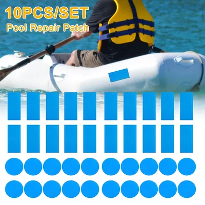 10PCS Self-Adhesive Swimming Pools Repair Patches Swimming Pool PVC Repair Kit for Swim Ring Toys