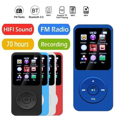 1.8 inch MP3 MP4 Music Player Color Screen Bluetooth 5.0 Student Walkman Support 32GB Card Built-in