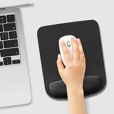 TEMU Ergonomic Wrist Rest Pad For Computer & Laptop - Comfortable Hand Support Mouse Mat, Oval-shaped Desk Accessory For Gaming And Typing Image