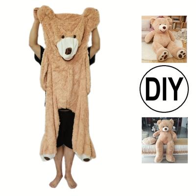 TEMU 63 Inch Teddy Bear Cover, Oversized Teddy Bear Jacket, Diy Plush Bear Dolls, No Stuffed