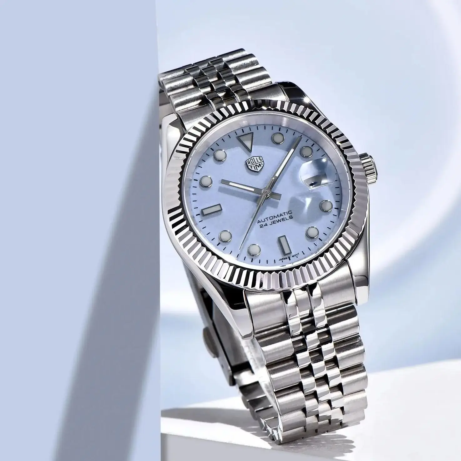 Rollstimi DD männer Mechanische Uhren Top Marke Luxus Automatische Uhr Für Männer Japan NH35A Movt 100M Wasserdicht Saphir kristall Image