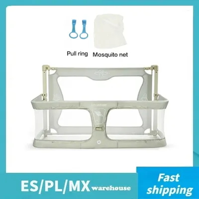 Baby Cot Bed Dual-use Foldable Toddler Infant Sleeping Cuna Bebe Guardrail Beds Safety Protection Easy To Install Bedside Cribs