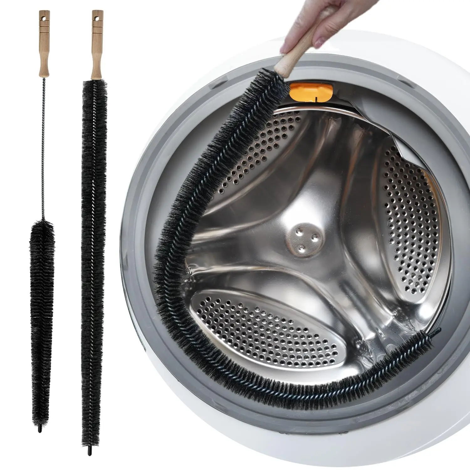 1/2Pcs 70/75cm Radiator Cleaner Brush Multi-purpose Bendable Long Thin Cleaner Duster Washing Machine Cleaning Tool Duct Brush