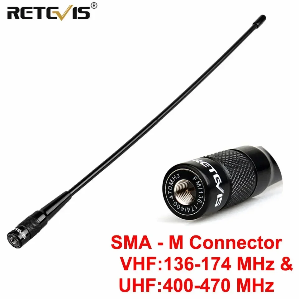 Retevis RHD-771 H777 Walkie-Talkie-Zubehör Antennen SMA-F SMA-M HA02 VHF UHF Dual Band Antenne für Baofeng Retevis RT5R Image