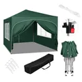 Gazebo pieghevole 3x3 m con 4 pareti laterali Tenda da festa regolabile in altezza Protezione UV idrorepellente per picnic in campeggio in giardino