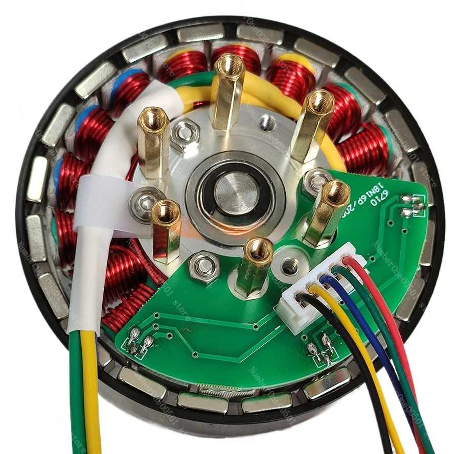 100w Scheiben Permanent magnet dreiphasig bürstenloser Gleichstrom motor/Motor 18 n20p DC24V mit Halls ensor Image