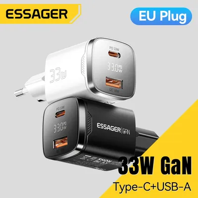 Essager 33 W GaN USB C Ladegerät Digital Display PD Schnelle Aufladung Für iPhone 16 15 14 Max Pro Image