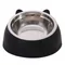 200 ml 15 Grad geneigte Edelstahlschalen NEUE rutschfeste Basis Haustiere Welpen Katzen Essen Trinken Wasser Feeder Nackenschutz Schüssel Haustierschale