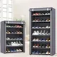 Organizzatore per scarpiera antipolvere Scaffale per scarpe in tessuto non tessuto multistrato Armadietto per la casa Corridoio Armadi salvaspazio Scaffale per scarpe