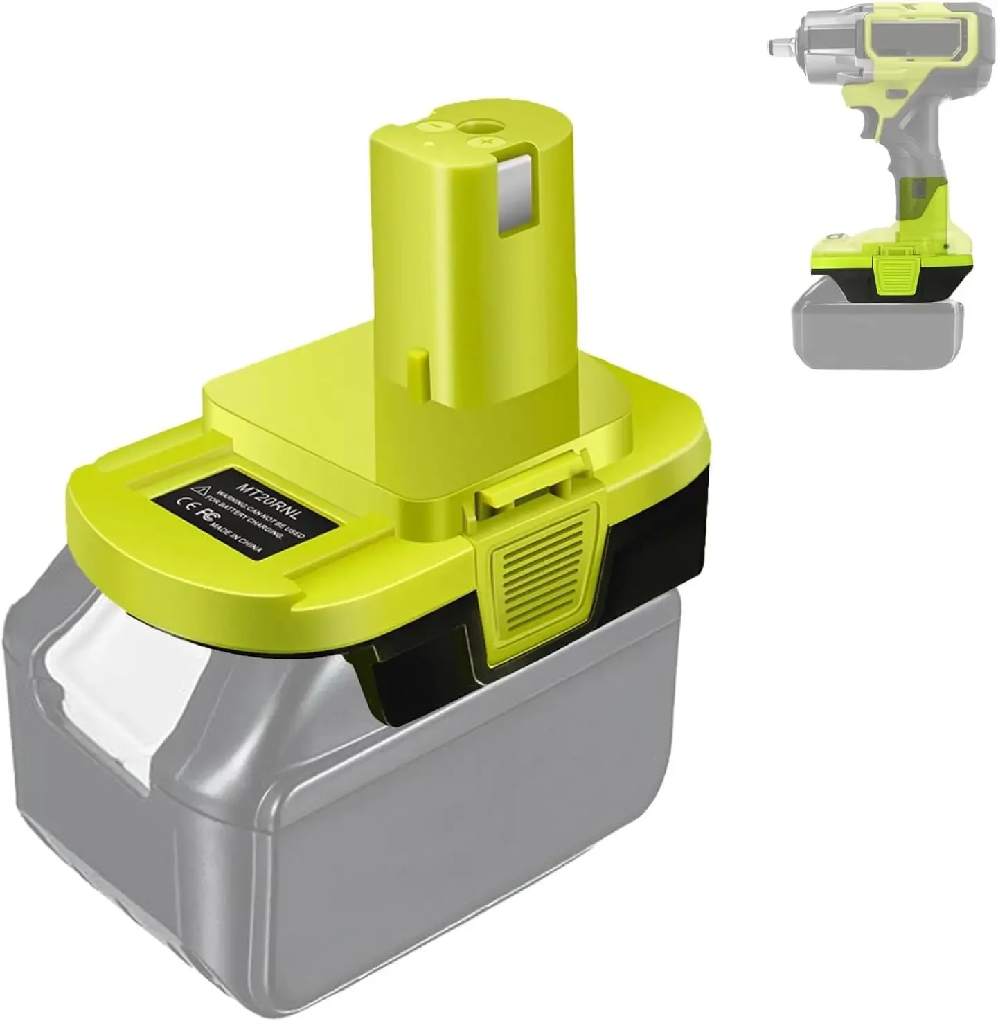 MT20RNL Akku-Adapter-Konverter, Verwendung für Ryobi 18 V-Werkzeuge, wandelt für Makita 18 V Li-Ionen-Akku für Ryobi 18 V Li-Ionen-Akku um Image