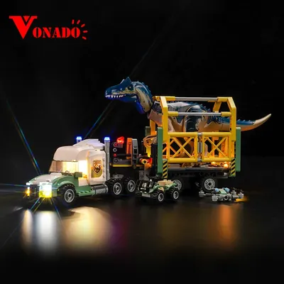 Vonado 5V LED-Licht 76966-Set ist für Allosaurus Transport Truck-Blockgeschenke geeignet (nur Beleuchtungszubehör) Image