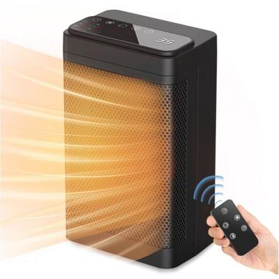 Cyslmuk - 1200 w Heizlüfter, PTC-Heizung mit Fernbedienung, energiesparender 60° oszillierender Image
