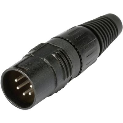 Hicon HI-X5CM-B XLR-Steckverbinder Stecker, gerade Polzahl: 5 Schwarz 1 St.