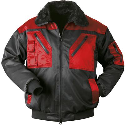 Levanger Pilot-Jacke Norway Tex-Protector, Schwarz/Rot, Gr.XXXXL